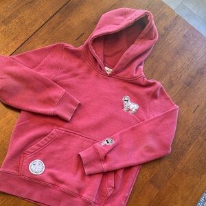 Kids large GOAT hoodie, heather/vintage red color. Good used condition.